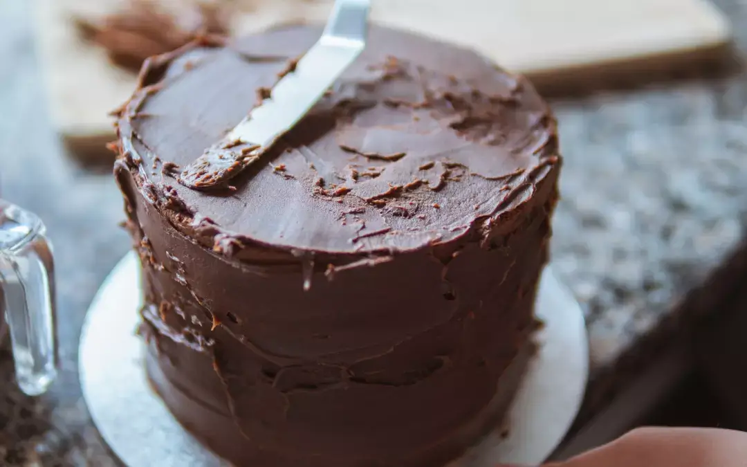 a large chocolate cake